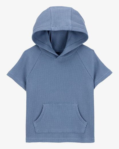 Toddler Waffle Knit Hooded Pullover
