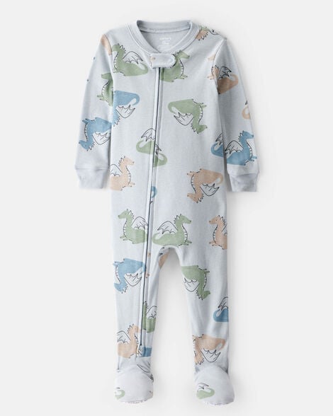 Toddler Boy 1-Piece 100% Snug Fit Cotton Footie Pajamas