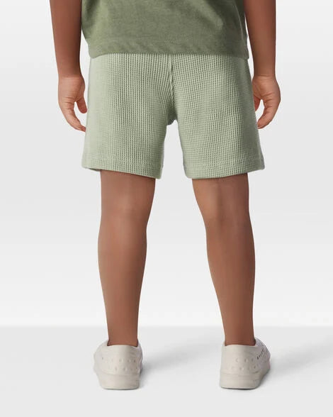 Toddler Waffle Knit Drawstring Shorts