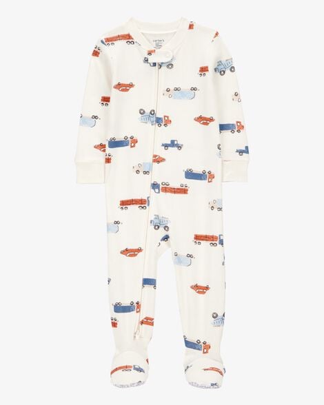 Toddler Boy 1-Piece 100% Snug Fit Cotton Footie Pajamas
