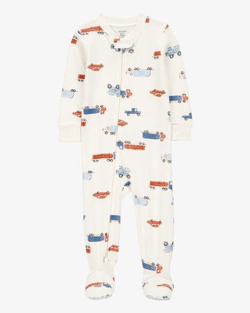 Toddler Boy 1-Piece 100% Snug Fit Cotton Footie Pajamas
