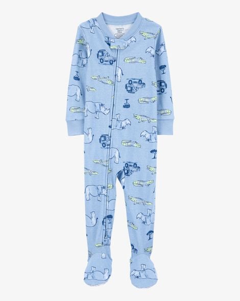 Toddler Boy 1-Piece 100% Snug Fit Cotton Footie Pajamas