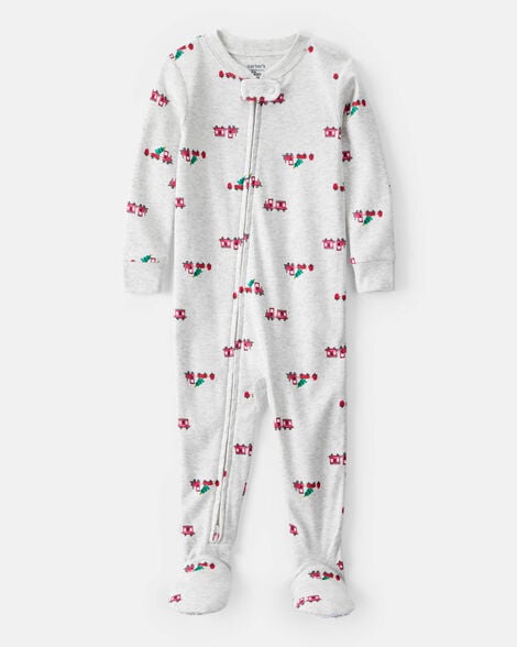 Toddler Boy 1-Piece 100% Snug Fit Cotton Footie Pajamas