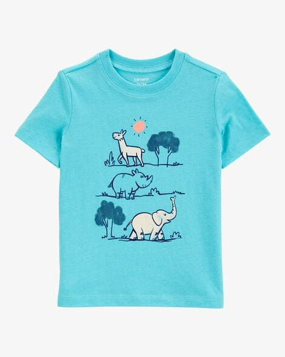 Toddler Boy Cartoon Print Short-Sleeve Tee
