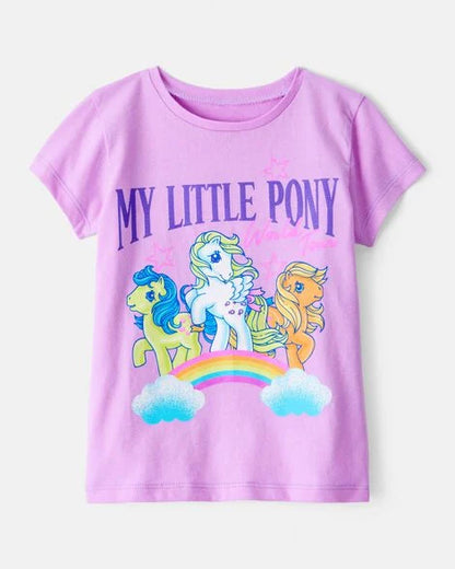 Toddler Girl Carton Print Short-Sleeve Tee