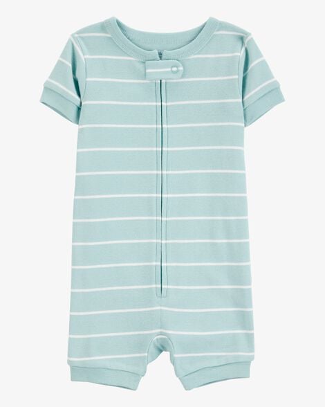 Toddler 1-Piece Striped 100% Snug Fit Cotton Romper Pajamas
