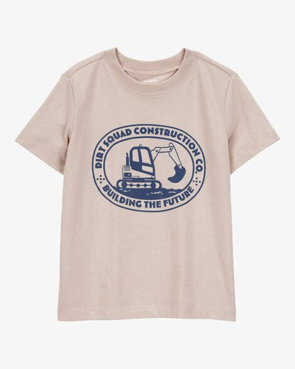 Toddler Boy Cartoon Print Short-Sleeve Tee