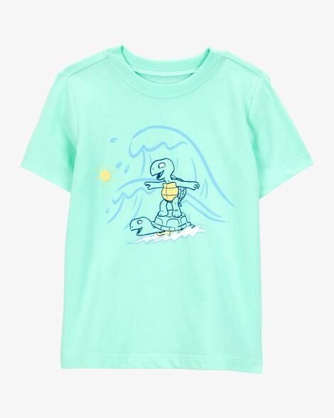Toddler Boy Cartoon Print Short-Sleeve Tee