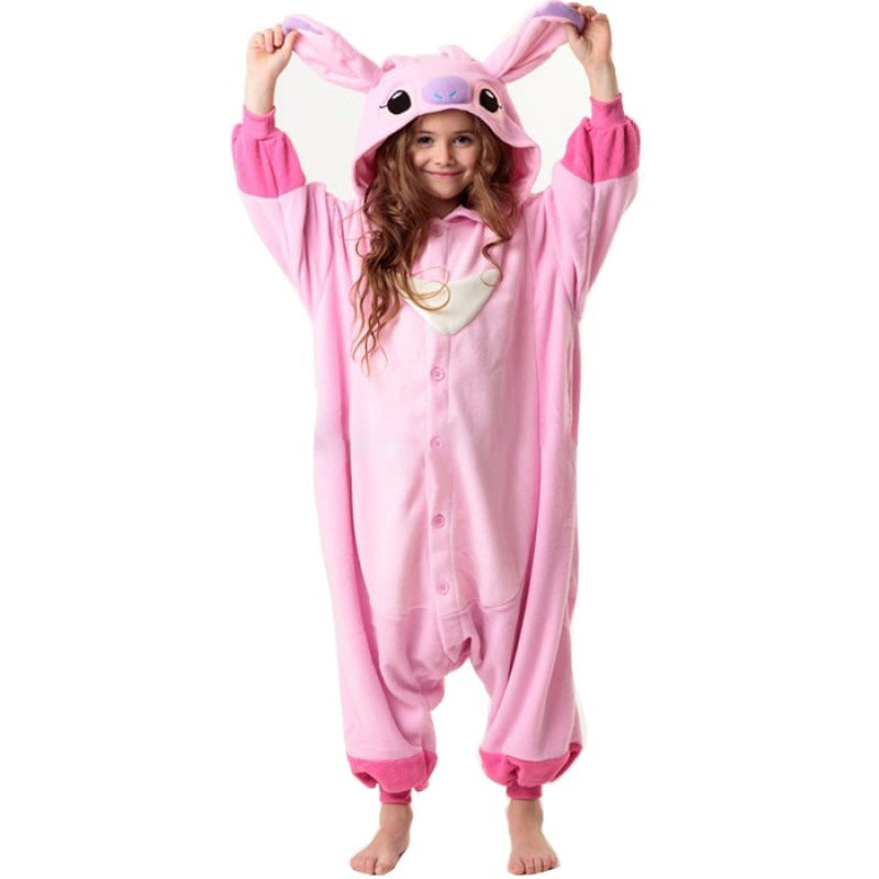 Kids Stitch Onesie Halloween Costumes Zip Up