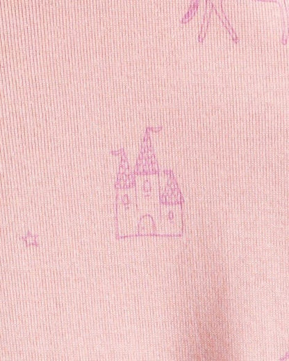 Toddler Girl 100% Cotton Long-Sleeve 2-Way Zip Pajamas